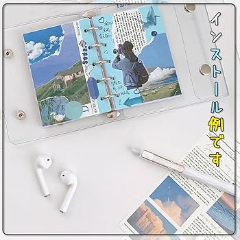 Amazon.co.jp: BOOHUQICH シール帳 台紙 透明 女の子 はがせる